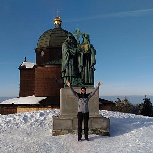 Zdeněk Pfof na vrcholu Radhošť (23.1.2020 14:22)