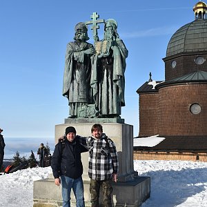 Ladislav Farý na vrcholu Radhošť (26.1.2020 12:03)