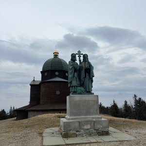 Jan Tihelka na vrcholu Radhošť (1.3.2024 12:45)