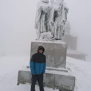 Luki Kraus na vrcholu Radhošť (28.1.2021 15:30)