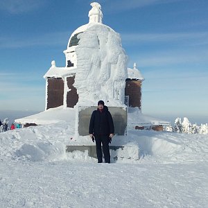 Martin Holuša na vrcholu Radhošť (19.1.2019 12:34)
