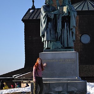 Veronika Dubnová na vrcholu Radhošť (28.2.2021 15:57)