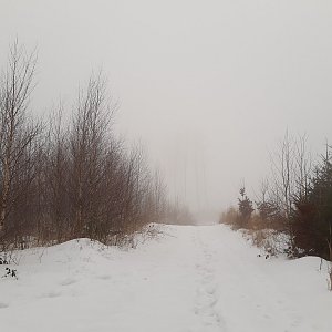 ZdenkaV na vrcholu Chumchálky - V (9.2.2022 10:31)