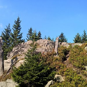 Anna na vrcholu Medvědí vrch - JV vrchol (11.9.2021)