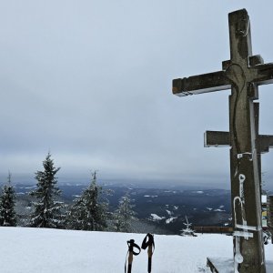 Marcela Kubíčková na vrcholu Stratenec (28.1.2024 13:20)