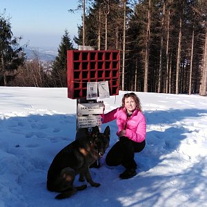 Gabriela Sikorová na vrcholu Skalka (22.2.2021 10:54)
