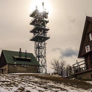 Jiřka Niedobová na vrcholu Malý Javorový (8.3.2023 13:00)