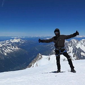 David Dav na vrcholu Mont Blanc (4.7.2016 14:01)