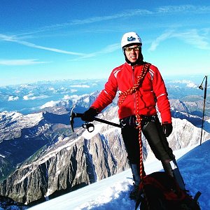 Libor Morong na vrcholu Mont Blanc (28.8.2010)