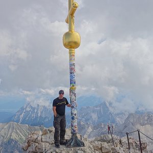 Petr Karmazín na vrcholu Zugspitze (2021)