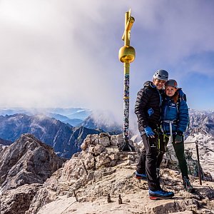 Ondřej Buček na vrcholu Zugspitze (4.7.2020 8:30)