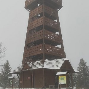 Marcel Krupa na vrcholu Velký Javorník (14.12.2021 11:01)