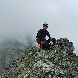 Martin Horáček na vrcholu Kresaný roh (23.7.2021 13:30)