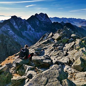 Martin Horáček na vrcholu Zadni Granat (17.11.2021 13:05)