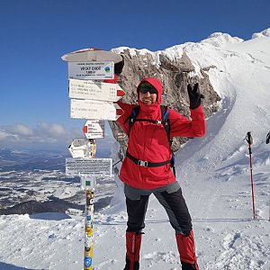 Libor Raszka na vrcholu Veľký Choč (28.2.2022 21:08)