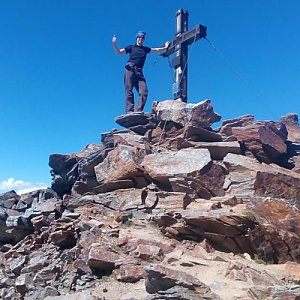 Petr Papcun na vrcholu Schaufelspitze (27.8.2016 13:15)
